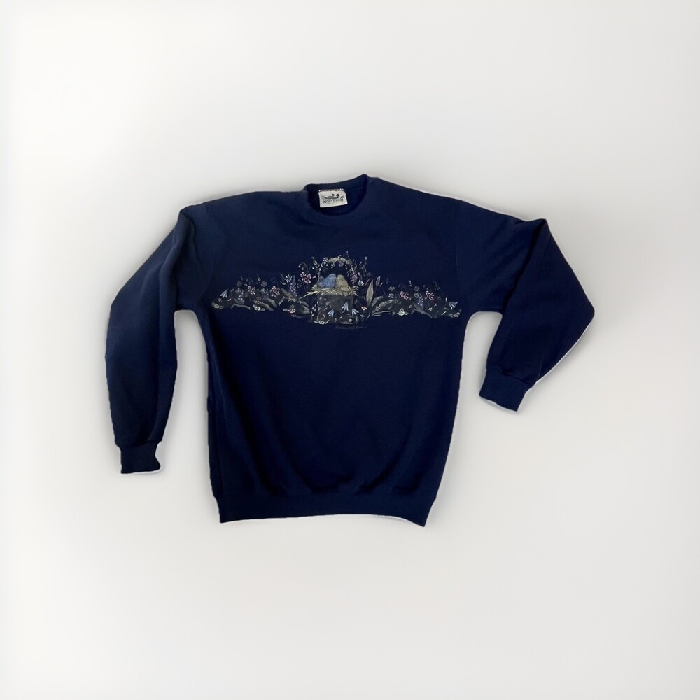 Vintage Northern Reflections Sweatshirt Womens L Cottagec Love Bird Floral